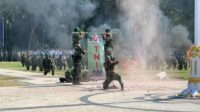 Upacara HUT ke-78 TNI di Bojonegoro Dimeriahkan Unjuk Ketangkasan Bertempur