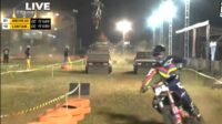 Aksi kroser melahap track Trial Game Dirt 2023 seri Malang