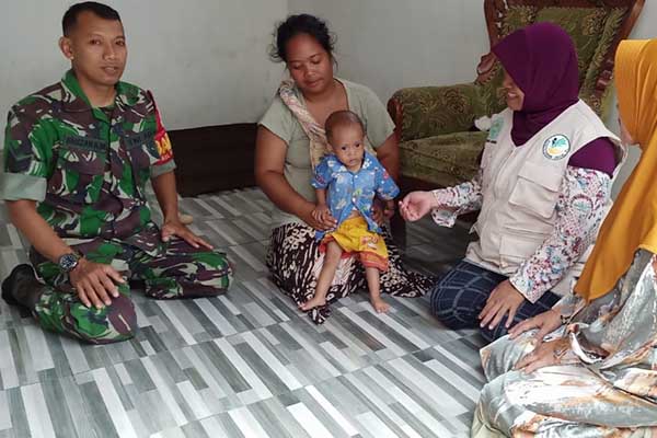 Babinsa Tlogowaru proaktif dampingi posyandu tangani stunting. (ist) - Babinsa Tlogowaru Proaktif Dampingi Posyandu Tangani Stunting