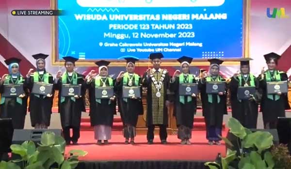 Deretan wisudawan-wisudawati terbaik UM. (ist) - UM Gelar Wisuda Periode 122 dan 123 Berturut-turut