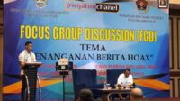 Kegiatan Focus Group Discussion (FGD). (wul) - PWI Sosialisasikan Produk Jurnalistik Untuk Perangi Berita Hoax