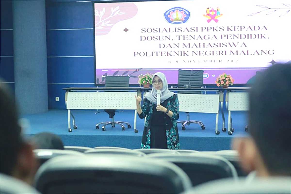 Ketua Satgas PPKS Polinema, Dr Hudriyah Mundzir SH MH. (ist) - Satgas PPKS Polinema Sosialisasi Pencegahan dan Penanganan Kekerasan Seksual