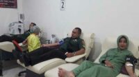 Kodim 0833/Kota Malang kerahkan personel donor darah bersama PMI. (ist) - Kodim 0833/Kota Malang Kerahkan Personel Donor Darah Bersama PMI