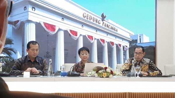 Konpres Kemenlu evakuasi WNI dari Gaza. (ist) - Pemerintah Kesulitan Evakuasi 7 WNI dari Gaza