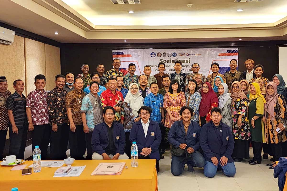 Para peserta Sosialisasi Sistem Pendukung Keputusan Rumah Tidak Layak Huni. (ist) - Polinema Sosialisasi Sistem Pendukung RTLH, Tingkatkan Kualitas Hunian Berbasis Digital