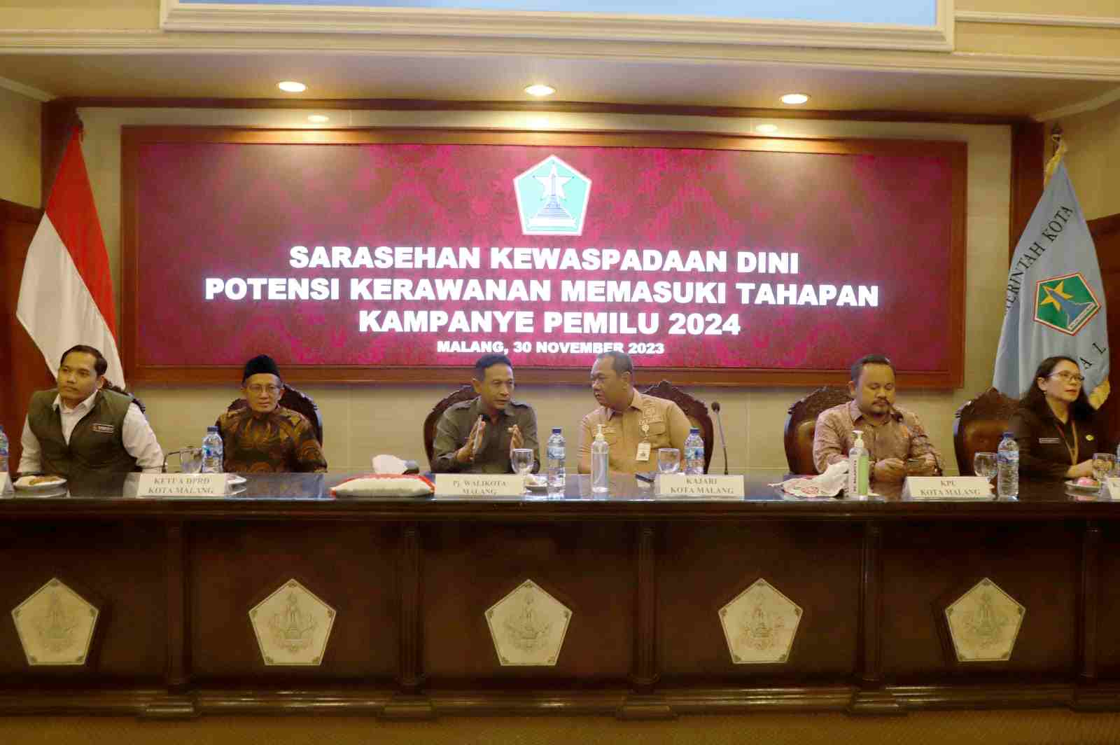 Memasuki Tahap Kampanye, Pj Wali Kota Malang Ajak Perkuat Kewaspadaan Dini