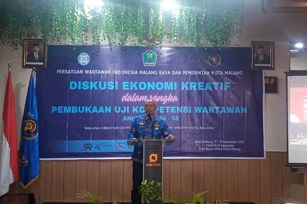 Pembukaan UKW oleh Sekda Kota Malang. (Seru.co.id/ws8) - PWI Malang Raya Gelar Uji Kompetensi Wartawan ke 54-55