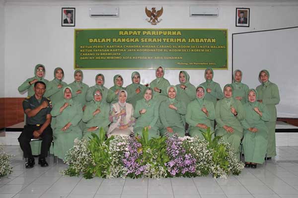 Persit KCK Kodim 0833 Kota Malang usai Rapat Paripurna Sertijab. (ist) - Persit KCK Kodim 0833 Kota Malang Rapat Paripurna Sertijab