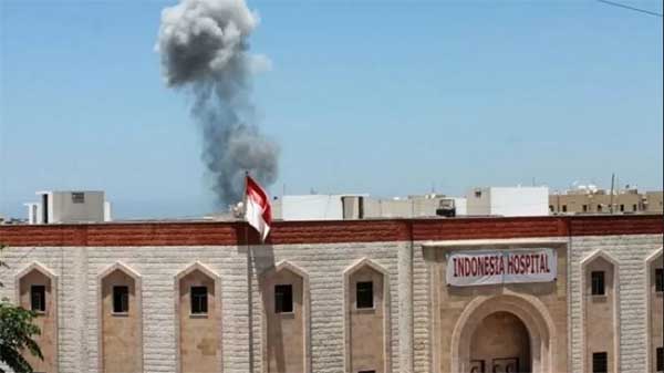 RS Indonesia di Gaza. (ist) - Pemerintah Upayakan Evakuasi 3 Relawan MER-C Usai RS Indonesia Diserang Israel