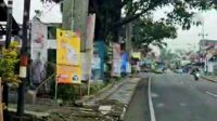 APK yang sempat dipermasalahkan karena belum ditertibkan oleh Bawaslu Batu di kawasan Kecamatan Bumiaji. (ist) - Bawaslu Batu Bantah Tebang Pilih pada Penertiban APK
