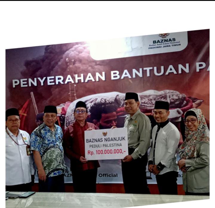 Baznas Nganjuk Sumbang 100Juta Untuk Palestina