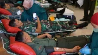 Kodim 0833 Kerahkan Personel Donor Darah Wujud Kepedulian Kemanusiaan