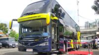 Penampilan DAMRI Imperial Suites nampak luar. (rhd) - DAMRI Luncurkan Imperial Suites, Bus Double Decker Harga Terjangkau