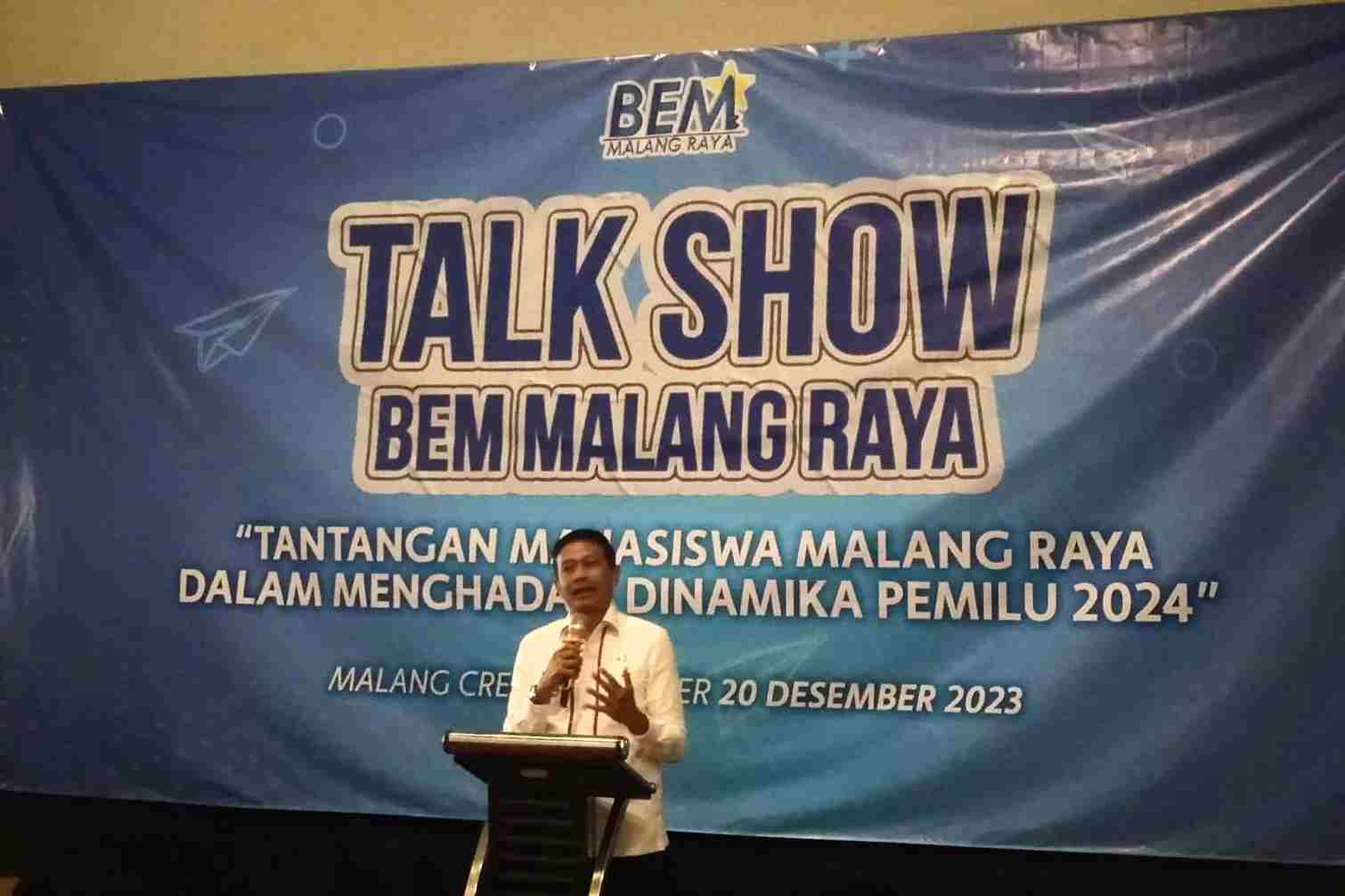 Pj Wali Kota Malang Ajak Mahasiswa Sambut Pemilu dengan Suka Cita