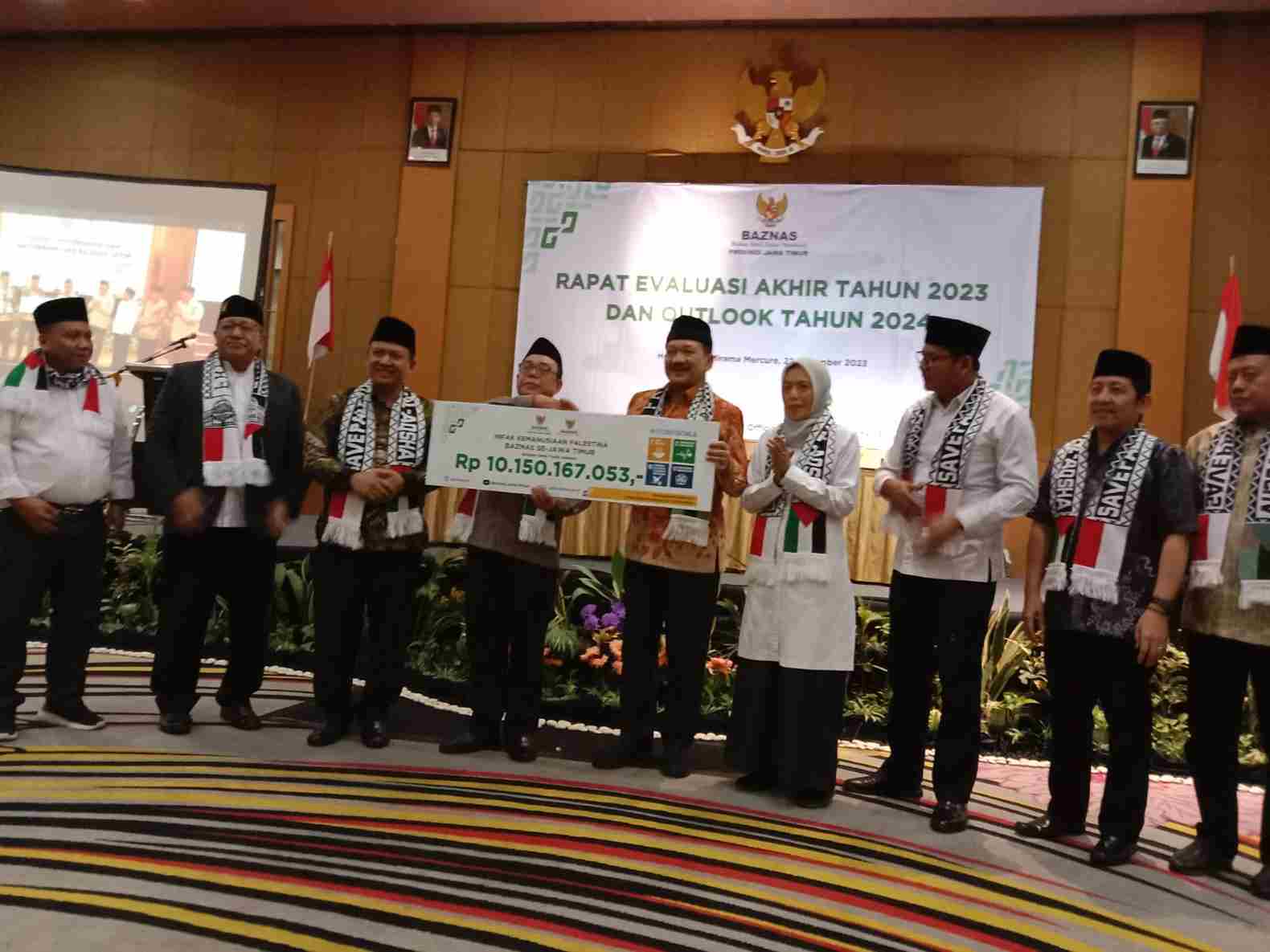 Baznas Se-Jatim Sumbang Rp10,2 M Untuk Palestina