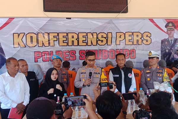Press release kasus Narkoba tahun 2023 di Mapolres Situbondo. (Seru.co.id/aza) - Kasus Narkotika di Situbondo Meningkat pada Tahun 2023