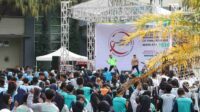 Pj Wali Kota Batu Senam Bersama Remaja, Peringati Hari Aids Sedunia