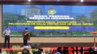 KH Ma'ruf Amin sampaikan tiga langkah strategis saat acara Brawijaya Halal Summit 2024. (rhd) - Wapres Ma'ruf Amin: Tiga Langkah Strategis Perkuat Ekosistem Halal Indonesia