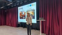 Perwakilan dari Tampere University mengungkapkan harapan dan tekad dalam program In2Food Project. (ist) - Universitas Ma Chung Wakili Indonesia Bersinergi Mengatasi Food Waste di Finlandia