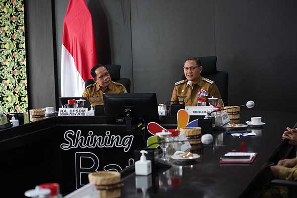 Pj. Wali Kota Batu menerima Kepala BPSDM Pemprov Jatim. (ist) - Pj. Wali Kota Batu Siap Dukung Kegiatan Disaster Leaders Academy