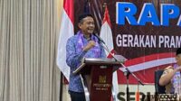 Pj Wali Kota Malang Membuka Rakercab Tahun 2024 Pramuka Kwarcab Kota Malang. (Seru.co.id/ws9) - Penguatan dan Sinergi Pemkot dan Kwarcab, Pj Wali Kota Buka Rakercab Kota Malang