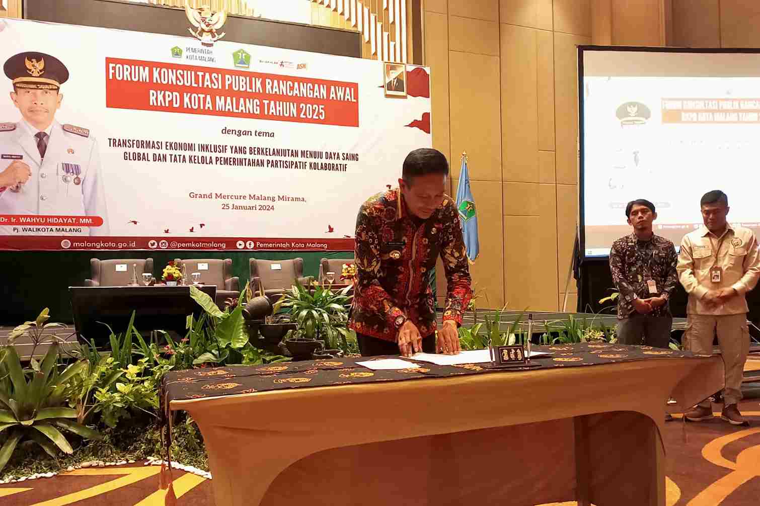 Pj Wali Kota Malang Buka Forum konsultasi Publik Rancangan Awal RKPD
