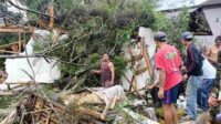 Dua Kecamatan Diterjang Hujan dan Angin Kencang, 5 Rumah Warga Rusak Tertimpa Pohon
