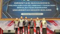 Rektor UM beserta jajarannya gelar PPG Prajabatan Gelombang 1. (ist) - UM Gelar Orientasi PPG Prajabatan Gelombang 1, Diikuti 624 Mahasiswa Lintas Kampus