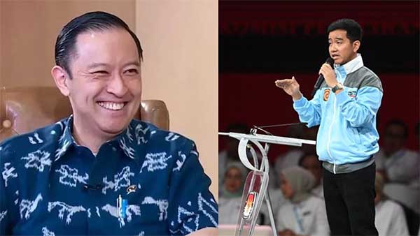 Tom Lembong dan Gibran Rakabuming Raka. (ist) - Gibran Sebut Namanya dalam Debat, Tom Lembong: 7 Tahun Saya Buat Contekan Ayahnya