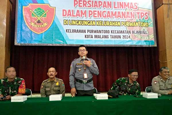Bina Linmas Purwantoro Pengamanan Pemilu 2024. (ist) - Babinsa Blimbing Bina Linmas Purwantoro Pengamanan Pemilu 2024