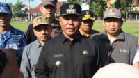 Bupati Jombang, Sugiat. (Seru.co.od/ful) - Satpol PP Jombang Gelar Apel Kesiapan Pengawasan Pengamanan Pemilu 2024