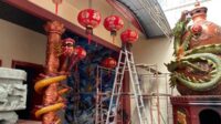 Dekorasi Klenteng Kwan Im Tong Kota Batu dalam rangka menyambut Imlek 2024. (ist) - Sambut Persiapan Perayaan Imlek, Klenteng Kwam Im Tong Batu Berhias - Klenteng Kwan Im Tong Batu