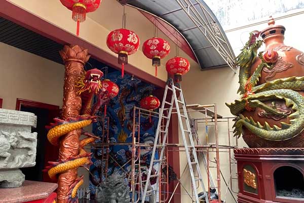 Dekorasi Klenteng Kwan Im Tong Kota Batu dalam rangka menyambut Imlek 2024. (ist) - Sambut Persiapan Perayaan Imlek, Klenteng Kwam Im Tong Batu Berhias - Klenteng Kwan Im Tong Batu