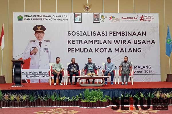 Disporapar gelar sosialisasi wirausaha untuk pemuda kota malang. (Seru.co.id/ws10) - Disporapar Kota Malang Gelar Sosialisasi Wirausaha Sambut Bonus Demografi