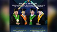 Empat guru besar dari FP FISIP FEB. (ist) - Target 20 Persen, UB Kukuhkan Empat Gubes dari FP FISIP FEB