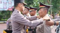 Proses Sertijab di Polres Malang. (ist) - Perkuat Kinerja Institusi, Kapolres Malang Ganti Sejumlah Kapolsek dan Kasat di Jajarannya