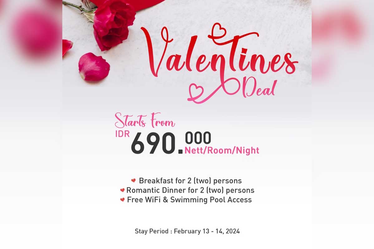 Valentine Deals, salah satu promo Whiz Prime Hotel Basuki Rahmat Malang. (ist) - Whiz Prime Malang Berikan Kejutan Bagi Pengunjung Usai Mencoblos