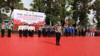 Apel Gelar Pasukan di Mapolres Batu. (ist) - Polres Batu Gelar Apel Pasukan Operasi Keselamatan Semeru T.A 2024 dan Pencanangan Keselamatan Jalan