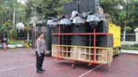 Barang bukti yang diamankan Polres Malang. (ist) - Polres Malang Amankan Dua Unit Truk Sound Sistem Pembangun Sahur di Gondanglegi