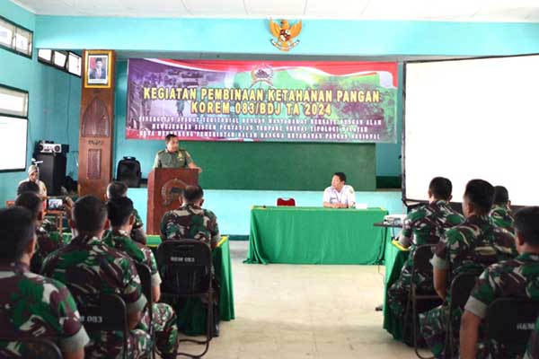 Korem 083/Bdj komitmen bangun dan bina ketahanan pangan. (ist) - Korem 083/Bdj Komitmen Bangun dan Bina Ketahanan Pangan
