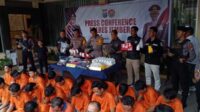 Press conference kasus narkotika Polres Jember. (Seru.co.id/amb) - Polres Jember Ungkap Peredaran Narkoba Jenis Sabu dan Ganja Berjejaring