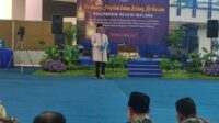 Direktur Polinema menyampaikan sambutan. (rhd) - Hari Pertama Kerja, Polinema Gelar Halal Bihalal