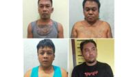 Empat pelaku pencurian spesialis rumah kosong. (ist) - Komplotan Pencuri Spesialis Rumah Kosong Diamankan Polres Malang