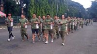 Kodim 0833/Kota Malang gelar pembinaan fisik personel. (ist) - Jaga Kebugaran, Kodim 0833/Kota Malang Gelar Pembinaan Fisik Personel