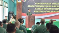Korem 083/Bdj Gelar Pengumpulan Data Satuan Komando Kewilayahan Semester I TA. 2024
