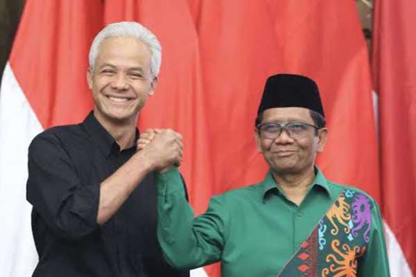 Pasangan calon nomor urut 03, Ganjar Pranowo-Mahfud MD. (ist) - Ganjar Tak Dapat Undangan Penetapan Prabowo-Gibran Presiden Wapres Terpilih