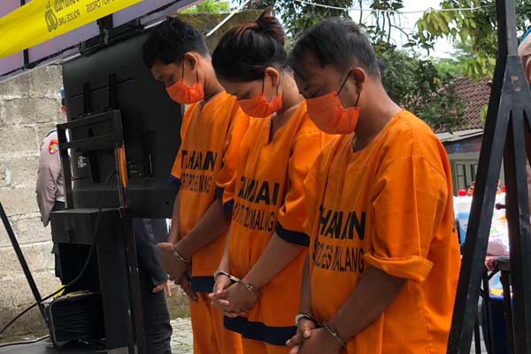 Pelaku produksi sabu di Pasuruan. (wul) - Rumah Produksi Sabu di Pasuruan Merupakan Jaringan Lapas