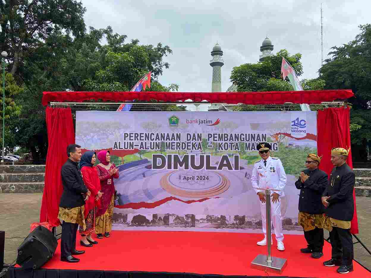 Rayakan HUT Kota Malang, Pj Wali Kota Malang Mulai Revitalisasi Alun-Alun Merdeka