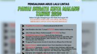 Rekayasa pengalihan arus lalu lintas Pawai Budaya Kota Malang. (ist) - Pawai Budaya Kota Malang, Dishub Rekayasa Lalu Lintas Kawasan Ini