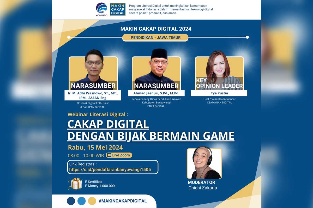 Cakap Digital dengan Bijak Bermain Game. (ist) - Kemenkominfo Ajak Pelajar Banyuwangi Cakap Digital dengan Bijak Bermain Game